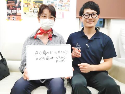 体験者の声（足の痛みが和らぎ、ひざの不調も解消しました）